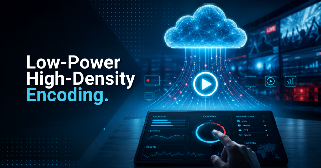 Cloud-based control interface managing low-power high-density video encoding workflows