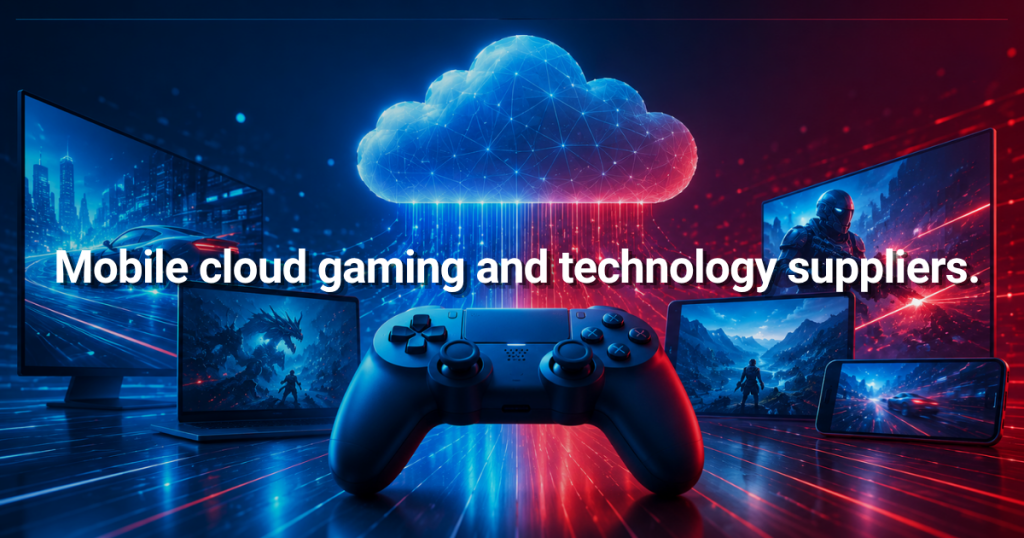 Mobile devices connected to cloud gaming servers.