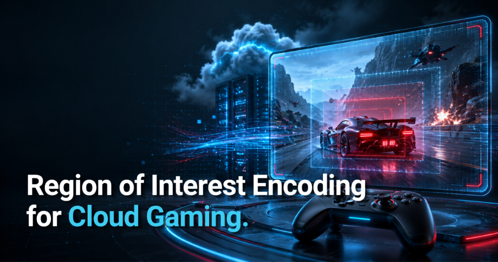 Focused video region highlighted for encoding.