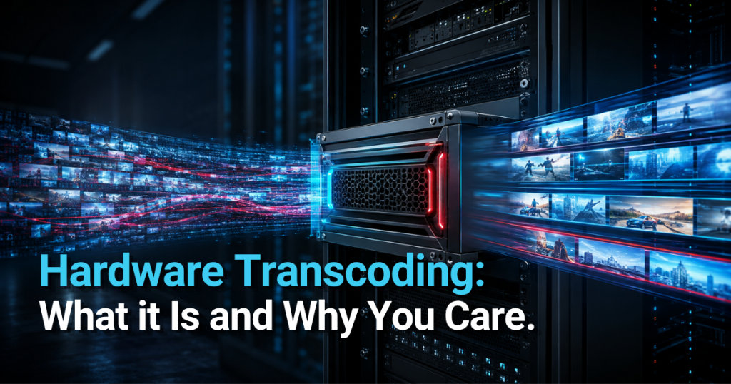 Server hardware processing multiple video streams.