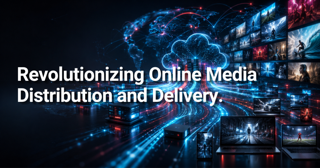 Global cloud distributing video content.