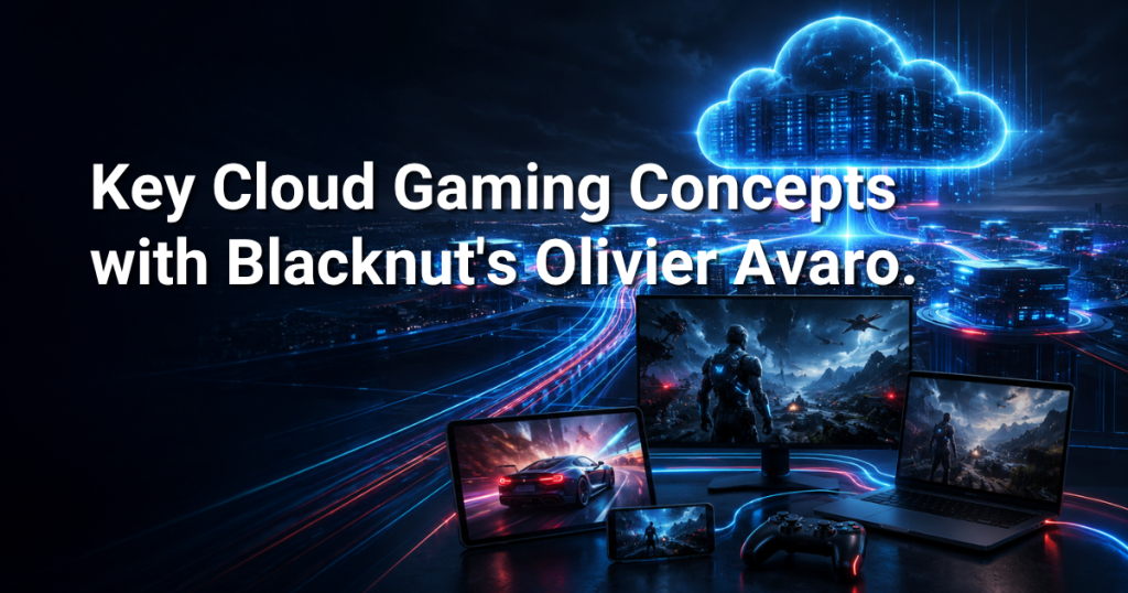Multiple devices streaming games from cloud servers.