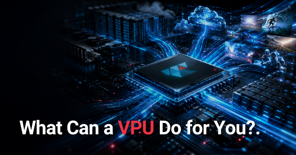 VPU chip processing multiple video streams connected to cloud and media outputs