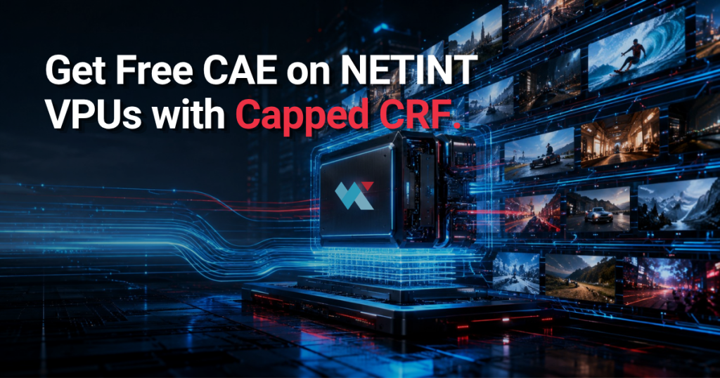 NETINT VPU processing multiple video streams with capped CRF encoding optimization