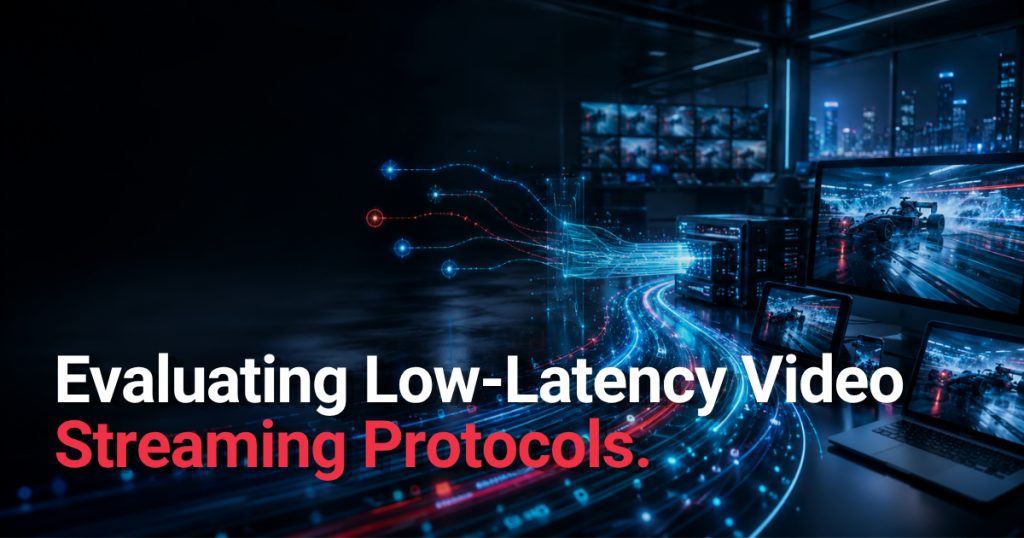 Multi-device low-latency video streaming setup with data flow visualization