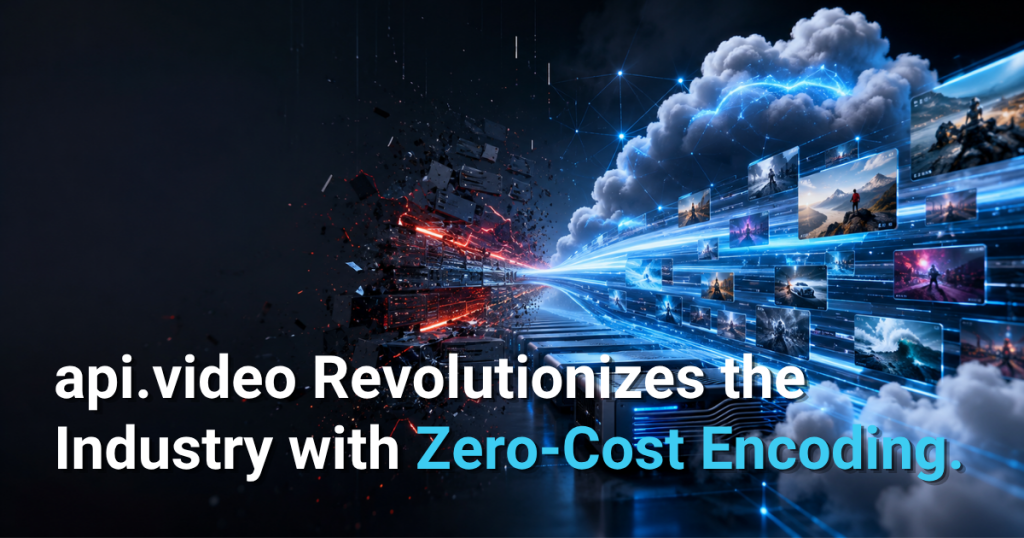 Video streams flowing from cloud infrastructure, representing cost-efficient encoding solutions.
