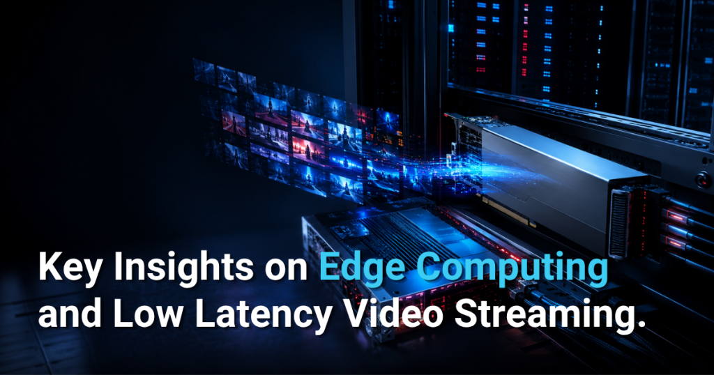 Edge server delivering low-latency video streams.