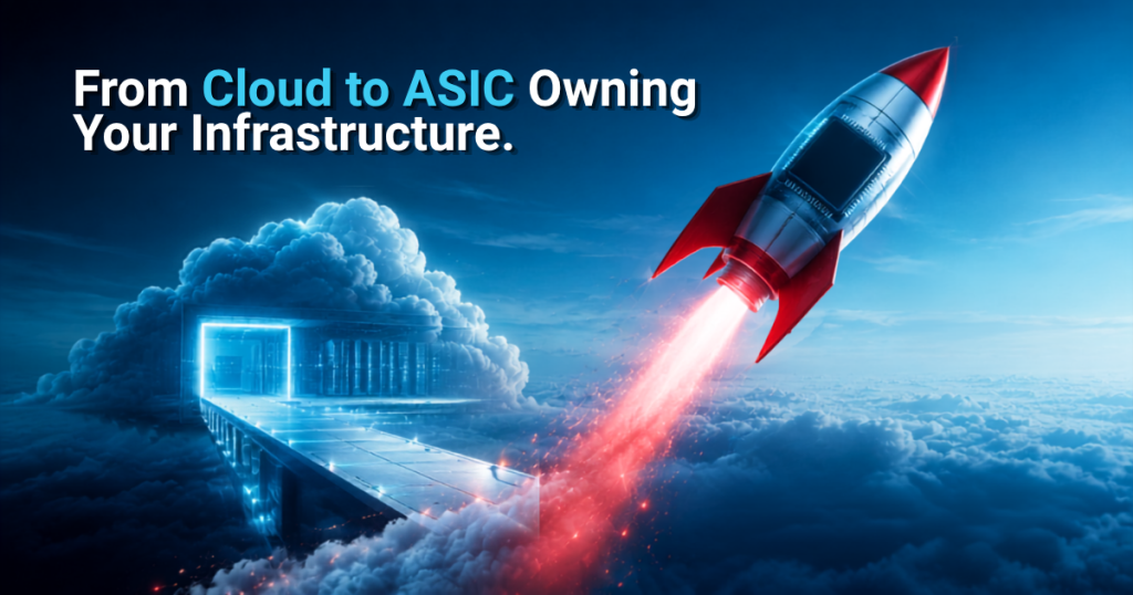 Concept of transitioning from cloud infrastructure to ASIC-powered on-premise deployment