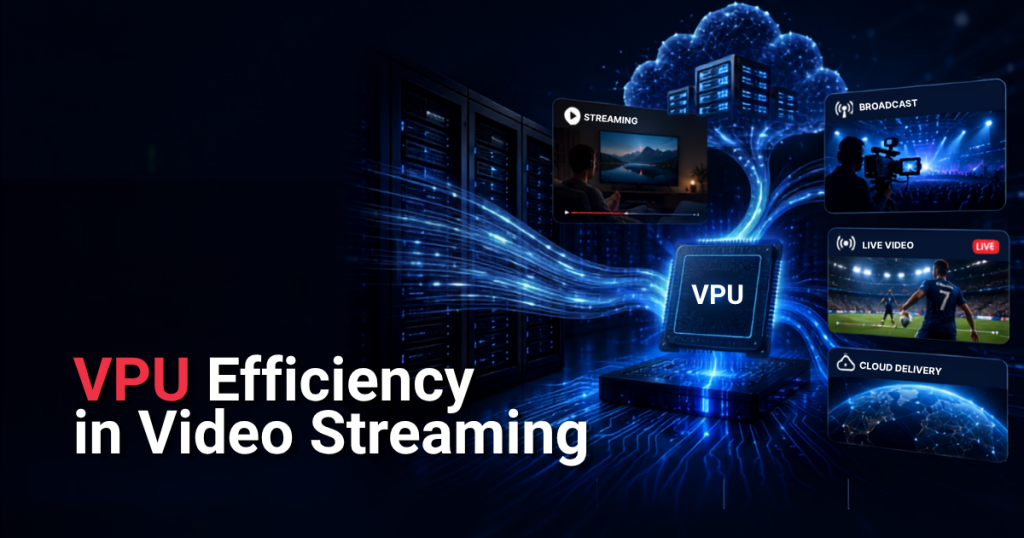 VPU chip powering streaming, broadcast, and cloud video delivery workflows