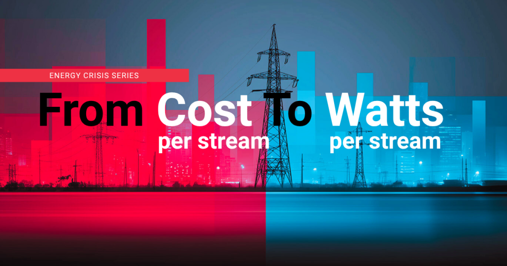 Visualization of cost versus energy efficiency in video streaming infrastructure