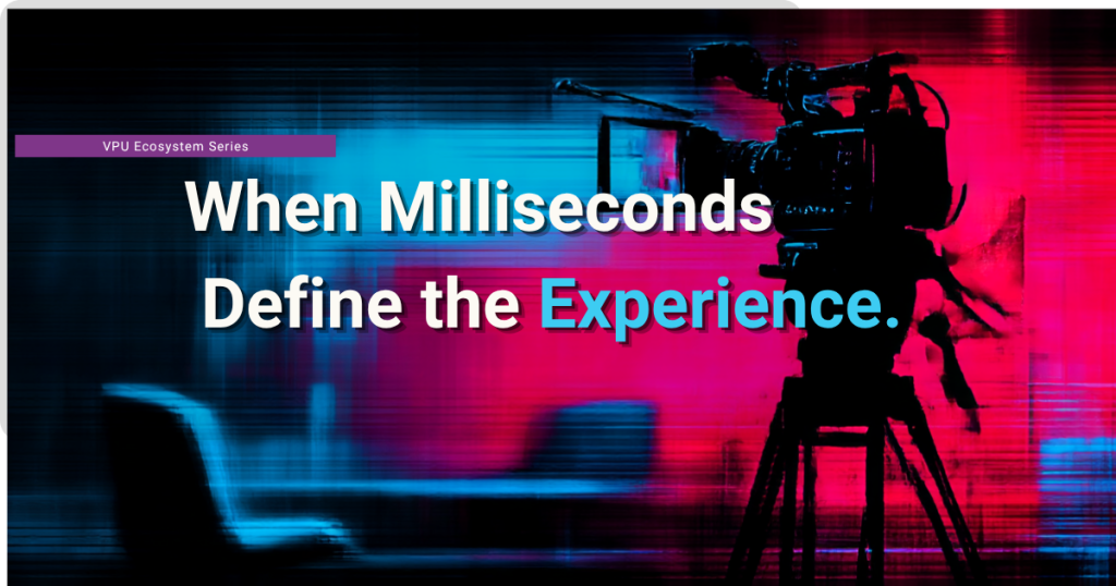 Professional video camera setup highlighting real-time streaming and ultra-low latency performance